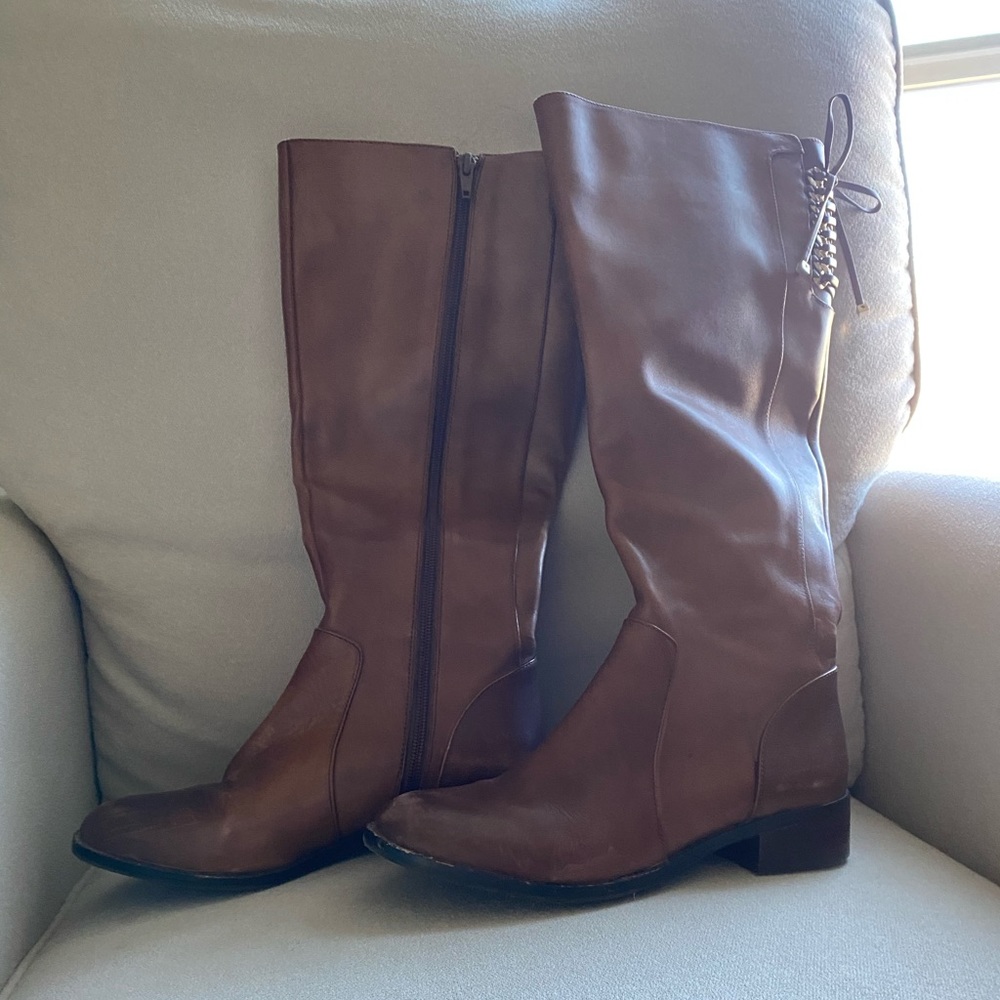 Brown riding boot